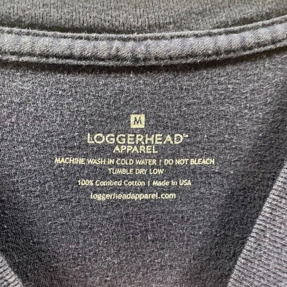 Logerhead Apparel Shirt Adult Medium Blue Southern Nesting Grounds Cotton Logo - Picture 10 of 11